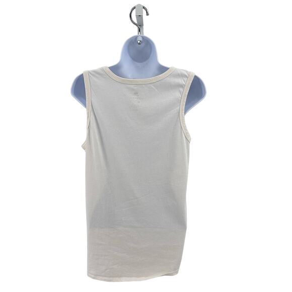 Nike Tee White Black Sportswear Cotton Tank Top Womens S Scoop Neck Athletic Cut - Picture 4 of 9